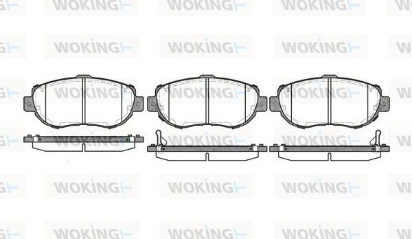 Woking P5563.02 - Гальмівні колодки, дискові гальма autocars.com.ua