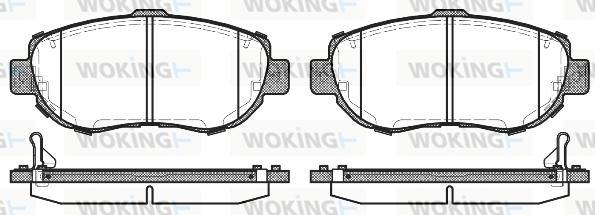 Woking P5563.14 - Тормозные колодки, дисковые, комплект avtokuzovplus.com.ua