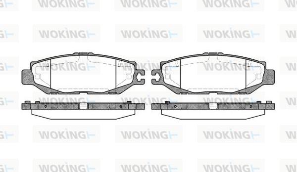 Woking P5573.00 - Тормозные колодки, дисковые, комплект avtokuzovplus.com.ua