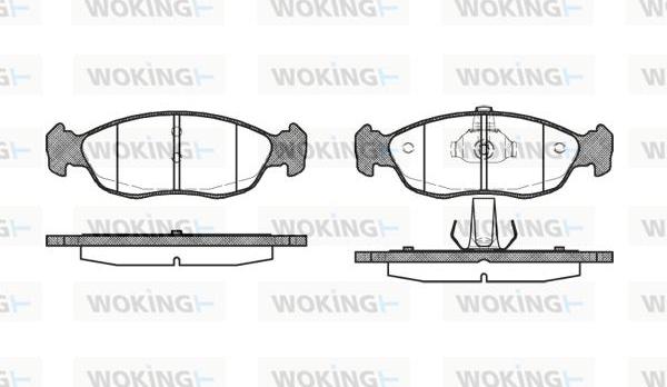 Woking P5613.10 - Гальмівні колодки, дискові гальма autocars.com.ua