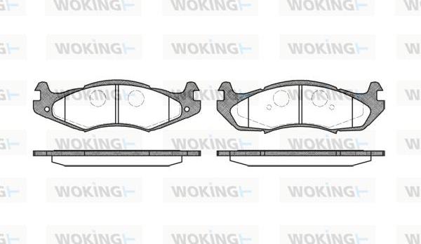 Woking P5633.00 - Тормозные колодки, дисковые, комплект avtokuzovplus.com.ua