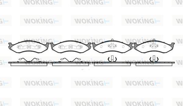 Woking P5673.00 - Тормозные колодки, дисковые, комплект avtokuzovplus.com.ua