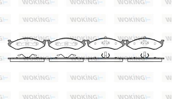 Woking P5673.20 - Гальмівні колодки, дискові гальма autocars.com.ua