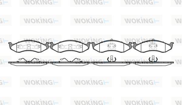 Woking P5673.40 - Гальмівні колодки, дискові гальма autocars.com.ua