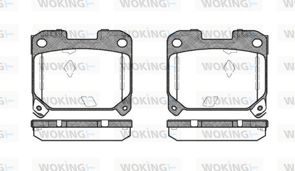 Woking P5753.04 - Тормозные колодки, дисковые, комплект avtokuzovplus.com.ua