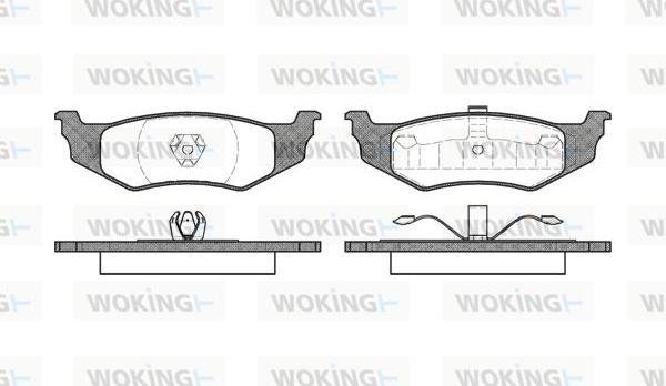 Woking P5823.00 - Тормозные колодки, дисковые, комплект avtokuzovplus.com.ua