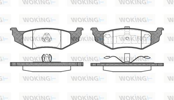 Woking P5823.40 - Тормозные колодки, дисковые, комплект avtokuzovplus.com.ua