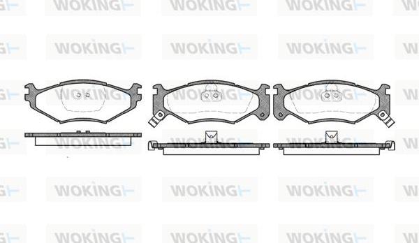 Woking P5833.02 - Гальмівні колодки, дискові гальма autocars.com.ua