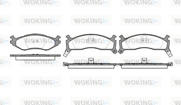 Woking P5843.02 - Гальмівні колодки, дискові гальма autocars.com.ua