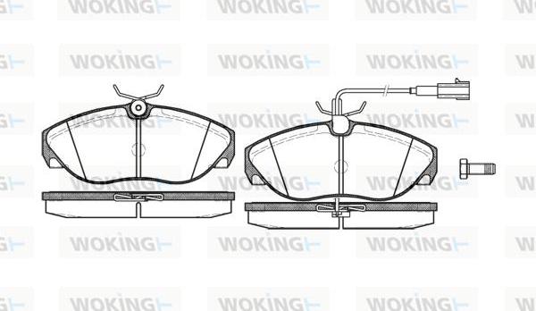 Woking P5863.11 - Тормозные колодки, дисковые, комплект avtokuzovplus.com.ua