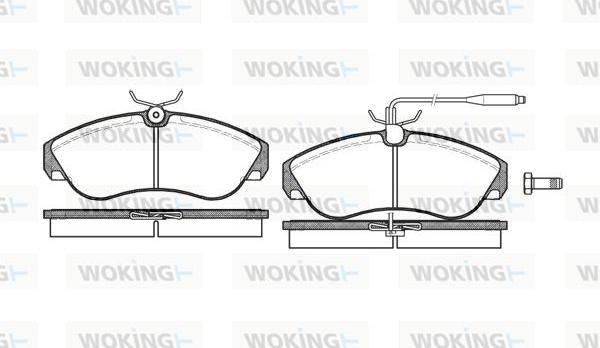 Woking P5873.02 - Гальмівні колодки, дискові гальма autocars.com.ua