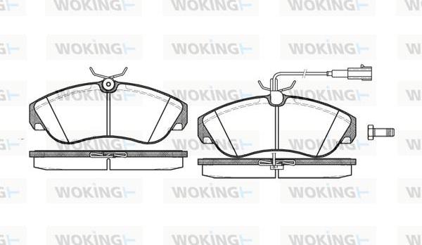 Woking P5873.11 - Гальмівні колодки, дискові гальма autocars.com.ua