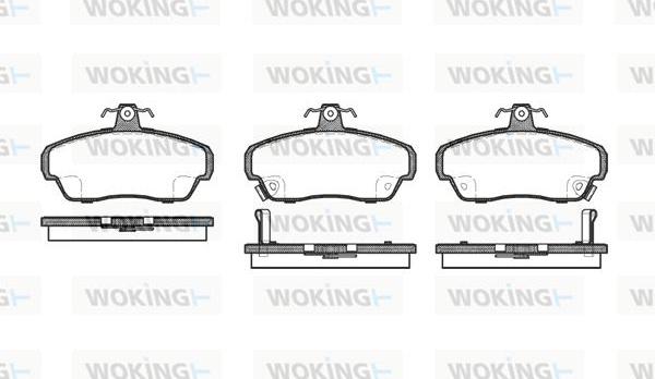 Woking P5903.02 - Тормозные колодки, дисковые, комплект autodnr.net