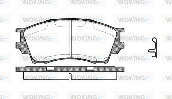 Woking P5913.00 - Тормозные колодки, дисковые, комплект avtokuzovplus.com.ua