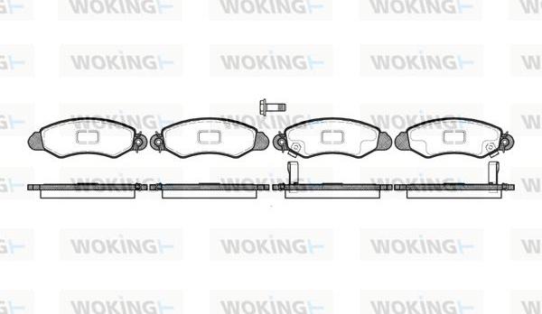 Woking P6023.02 - Тормозные колодки, дисковые, комплект avtokuzovplus.com.ua