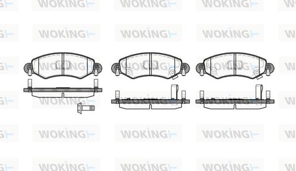 Woking P6023.12 - Гальмівні колодки, дискові гальма autocars.com.ua