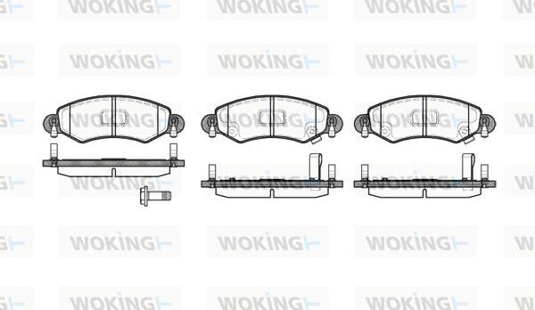 Woking P6023.12 - Тормозные колодки, дисковые, комплект avtokuzovplus.com.ua