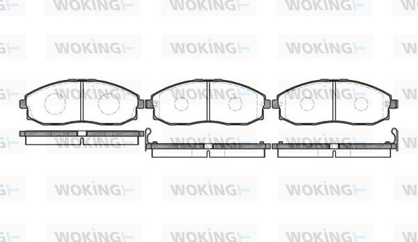 Woking P6033.02 - Тормозные колодки, дисковые, комплект avtokuzovplus.com.ua