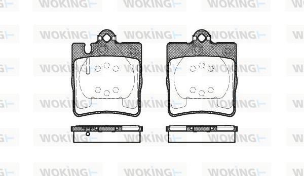 Woking P6093.10 - Тормозные колодки, дисковые, комплект avtokuzovplus.com.ua