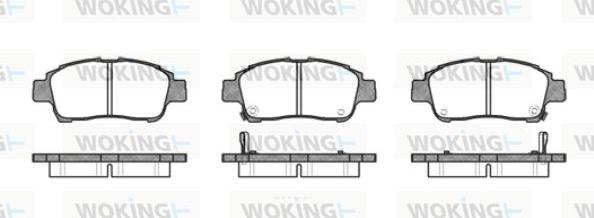 Woking P6123.02 - Гальмівні колодки, дискові гальма autocars.com.ua