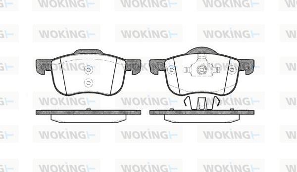 Woking P6133.00 - Тормозные колодки, дисковые, комплект avtokuzovplus.com.ua