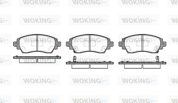 Woking P6163.02 - Гальмівні колодки, дискові гальма autocars.com.ua