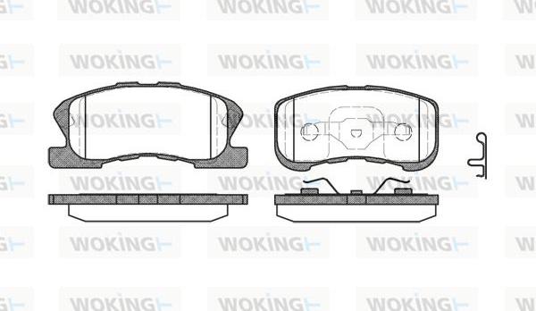 Woking P6203.02 - Гальмівні колодки, дискові гальма autocars.com.ua