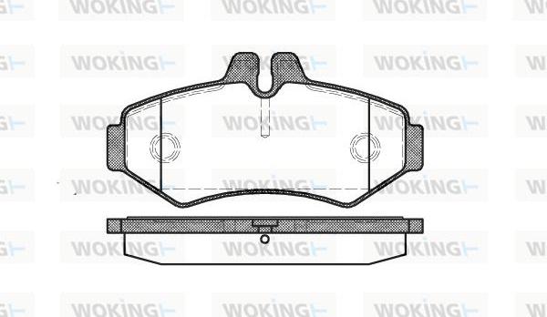 Woking P6333.00 - Тормозные колодки, дисковые, комплект avtokuzovplus.com.ua