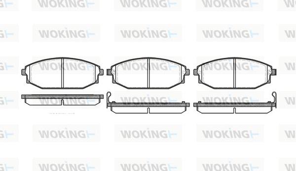 Woking P6343.02 - Тормозные колодки, дисковые, комплект avtokuzovplus.com.ua