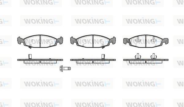 Woking P6363.12 - Гальмівні колодки, дискові гальма autocars.com.ua
