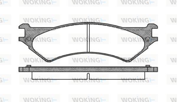 Woking P6373.00 - Тормозные колодки, дисковые, комплект avtokuzovplus.com.ua