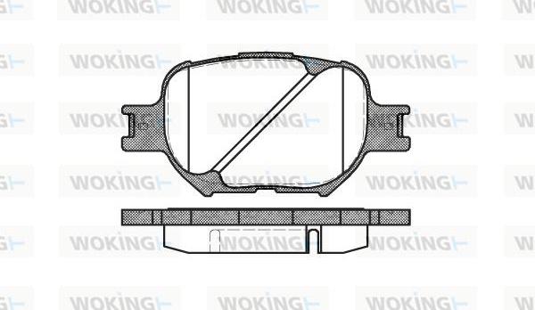 Woking P6423.00 - Тормозные колодки, дисковые, комплект avtokuzovplus.com.ua