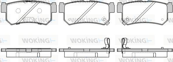 Woking P6463.42 - Тормозные колодки, дисковые, комплект avtokuzovplus.com.ua