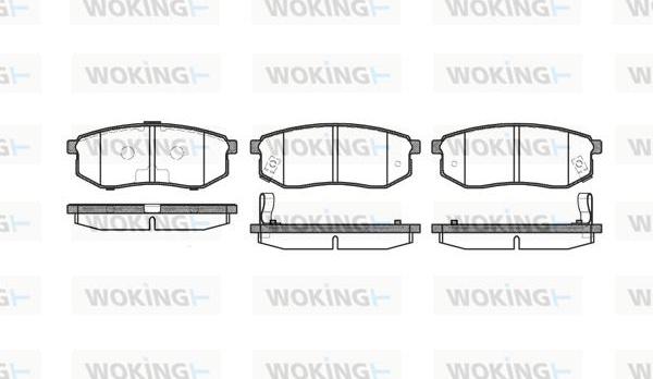 Woking P6493.02 - Тормозные колодки, дисковые, комплект autodnr.net