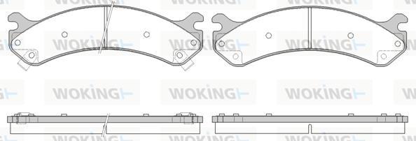 Woking P6563.02 - Гальмівні колодки, дискові гальма autocars.com.ua