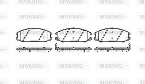 Woking P6713.12 - Гальмівні колодки, дискові гальма autocars.com.ua