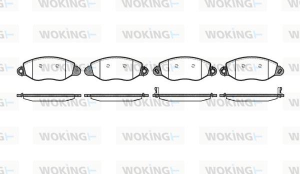 Woking P6723.12 - Гальмівні колодки, дискові гальма autocars.com.ua