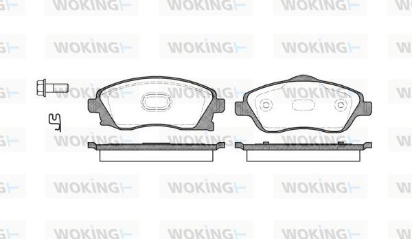 Woking P6743.12 - Тормозные колодки, дисковые, комплект avtokuzovplus.com.ua