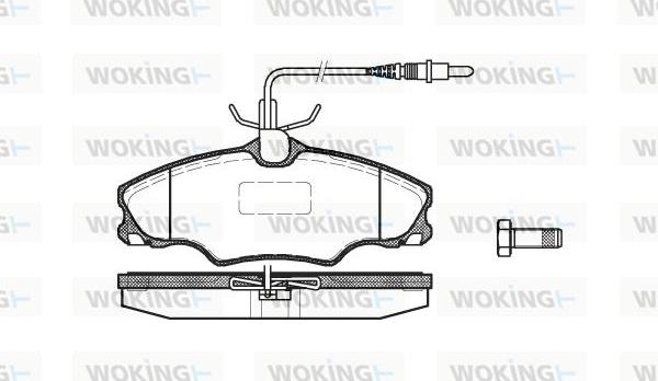 Woking P7033.04 - Тормозные колодки, дисковые, комплект avtokuzovplus.com.ua