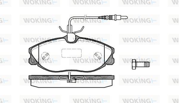 Woking P7043.04 - Тормозные колодки, дисковые, комплект avtokuzovplus.com.ua