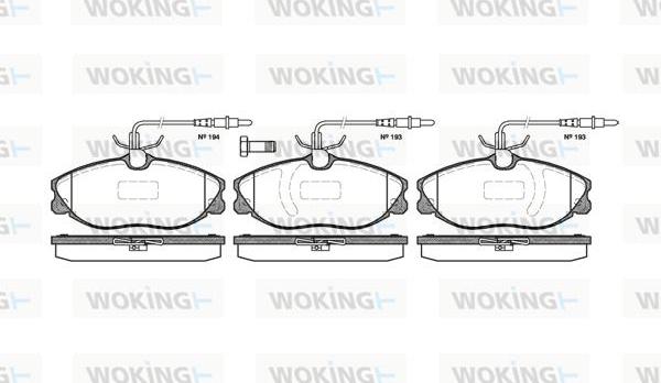 Woking P7043.14 - Гальмівні колодки, дискові гальма autocars.com.ua