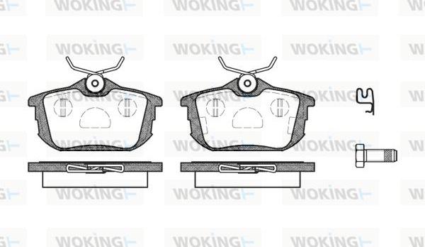 Woking P7053.12 - Гальмівні колодки, дискові гальма autocars.com.ua