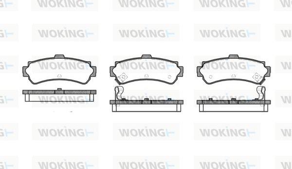 Woking P7073.02 - Тормозные колодки, дисковые, комплект autodnr.net