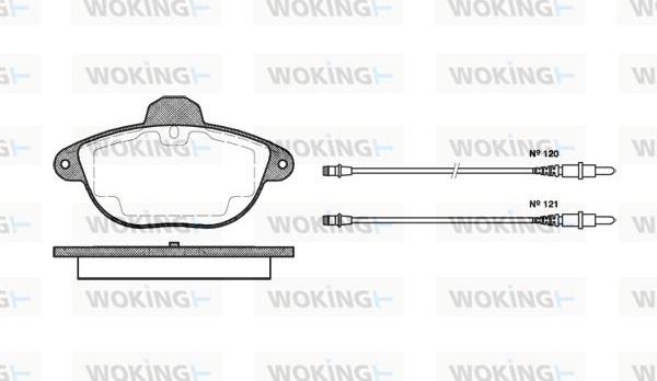 Woking P7083.04 - Тормозные колодки, дисковые, комплект avtokuzovplus.com.ua