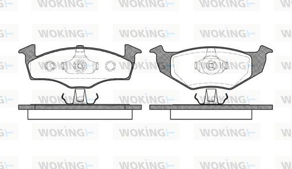 Woking P7093.10 - Гальмівні колодки, дискові гальма autocars.com.ua