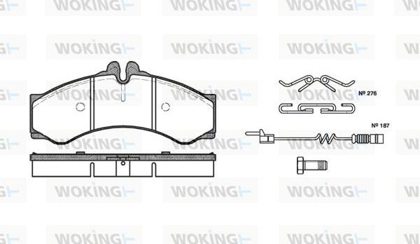 Woking P7143.02 - Гальмівні колодки, дискові гальма autocars.com.ua