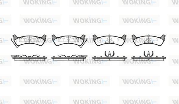 Woking P7173.00 - Тормозные колодки, дисковые, комплект avtokuzovplus.com.ua