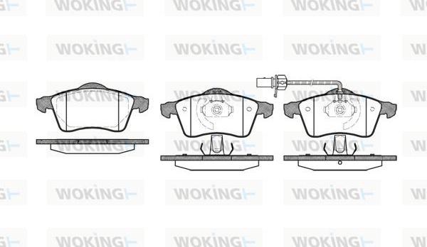 Woking P7183.01 - Тормозные колодки, дисковые, комплект avtokuzovplus.com.ua