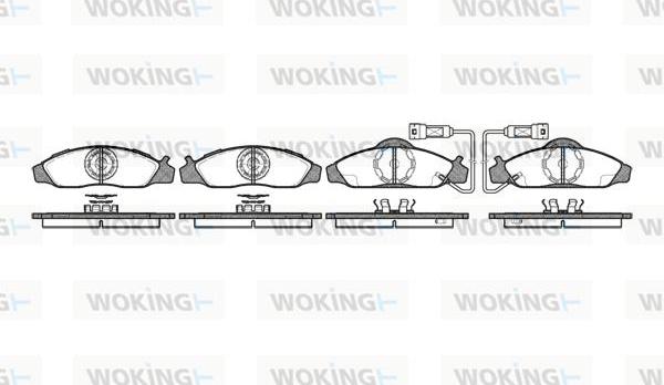 Woking P7243.02 - Гальмівні колодки, дискові гальма autocars.com.ua