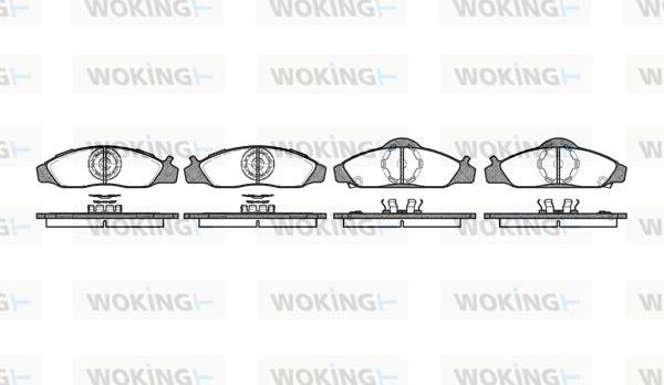 Woking P7243.12 - Тормозные колодки, дисковые, комплект avtokuzovplus.com.ua